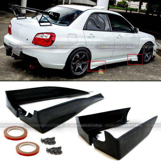 Subaru Impreza WRX 02-07 STI JDM Style Front Rear Cap Side Skirt Guard Strake Spats - Autumn Wish Auto Arts