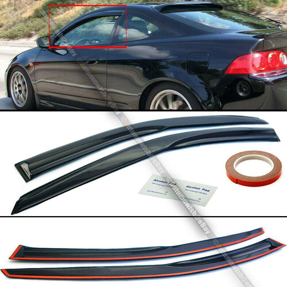 Acura RSX 02-06 DC5 Mugen Style 3D Wavy Tinted Window Visor Vent - Autumn Wish Auto Arts