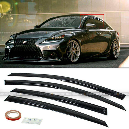 Lexus IS250 IS350 IS200T 14-19 JDM Mugen Style Wavy Window Visor Vent Guard - Autumn Wish Auto Arts