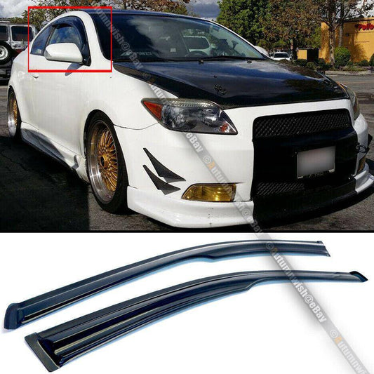 Scion tC 04-10 1st Gen Mugen Style 3D Wavy Pair Window Visor Tinted - Autumn Wish Auto Arts