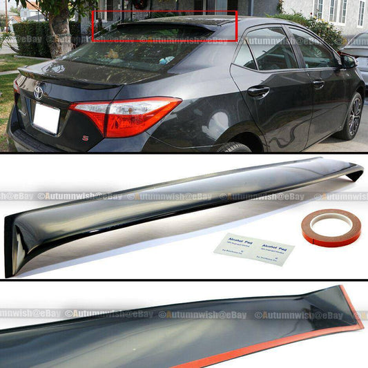 Toyota Corolla 14-18 Rear Window Roof Sun Rain Shade Vent Visor Spoiler - Autumn Wish Auto Arts