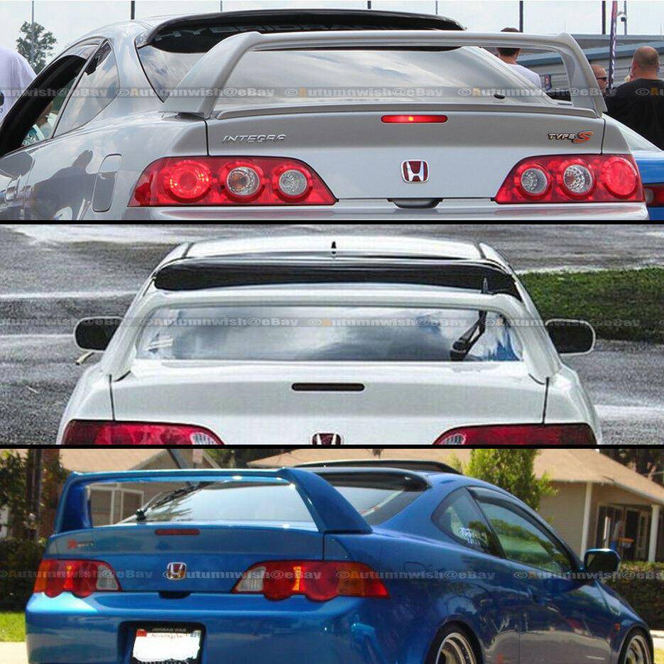 Acura RSX 02-06 DC5 Matte Black TR Type-R Rear Trunk Spoiler LED 3rd Brake Light - Autumn Wish Auto Arts