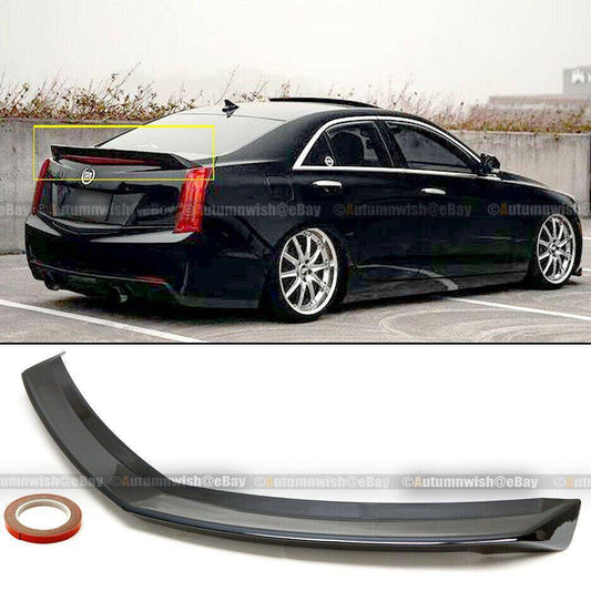 Cadillac ATS 13-18 Sedan V Sport High kick Glossy Black Trunk Wing Spoiler - Autumn Wish Auto Arts