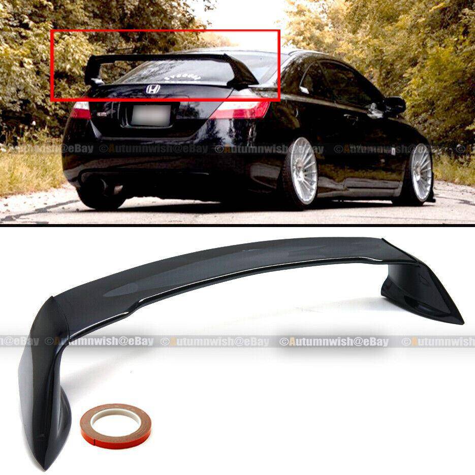 Honda Civic 06-11 2DR Coupe Glossy Black Mugen Style RR Trunk Wing Spoiler - Autumn Wish Auto Arts