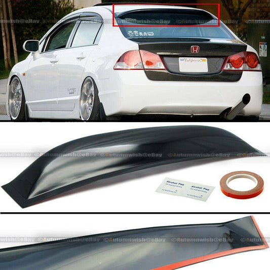 Honda Civic 06-11 4DR Sedan ABS Rear Window Roof Vent Visor Spoiler Wing - Autumn Wish Auto Arts