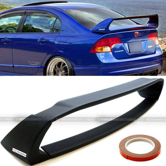 Honda Civic 06-11 4DR Sedan Unpainted Mugen Style RR 4Pic Trunk Wing Spoiler - Autumn Wish Auto Arts