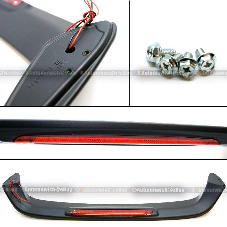 Honda Civic 13-15 4DR SI Unpainted Trunk Spoiler Wing LED Brake Light Lamp - Autumn Wish Auto Arts