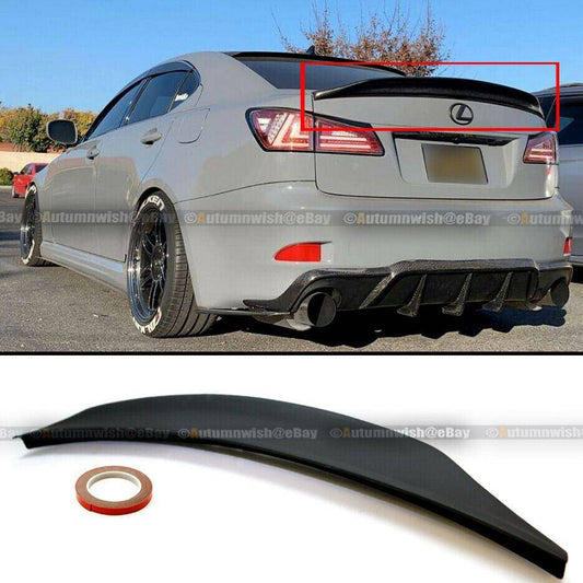 Lexus IS250 IS350 06-12 Duckbill High kick Unpainted Black Trunk Wing Spoiler - Autumn Wish Auto Arts