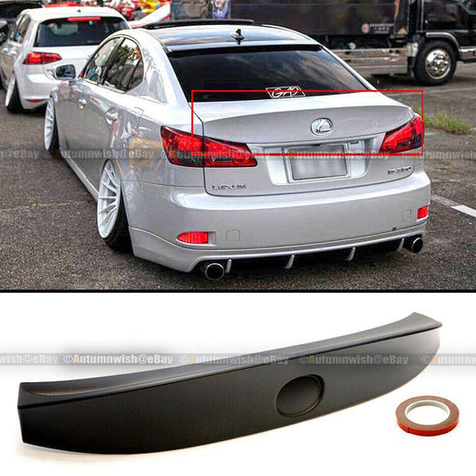 Lexus IS250 IS350 ISF 06-12 Unpainted WD W Style ABS Rear Trunk Lip Wing Spoiler - Autumn Wish Auto Arts