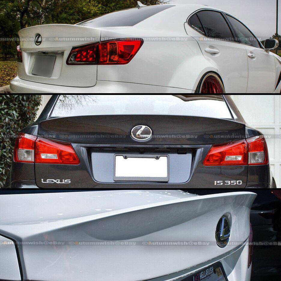 Lexus IS250 IS350 ISF 06-12 Unpainted WD W Style ABS Rear Trunk Lip Wing Spoiler - Autumn Wish Auto Arts