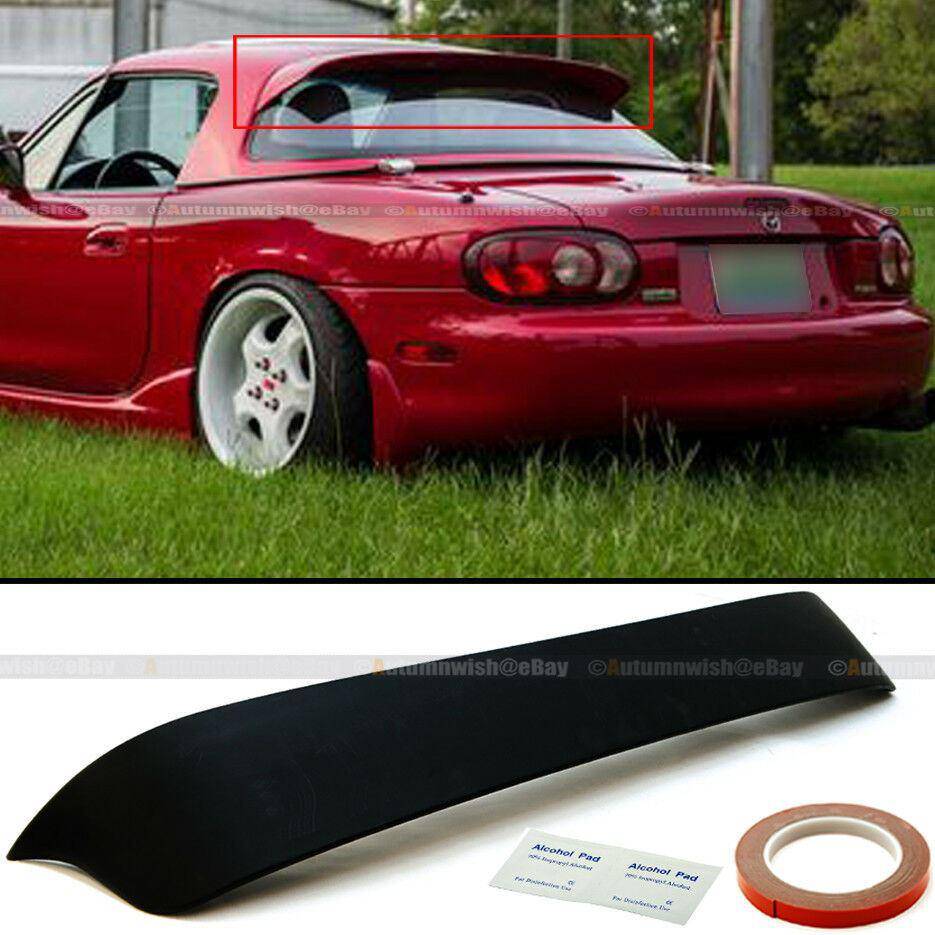 Mazda Miata 90-97 JDM ABS Primer Ready Rear Window Roof Spoiler Visor Wing - Autumn Wish Auto Arts