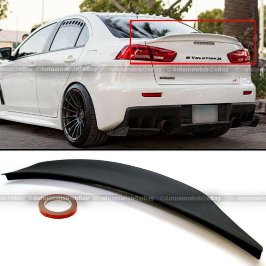 Mitsubishi Lancer Evolution 10 EVO X 08-15 Primer Ready RS Style Rear Duck Trunk Wing Lip Spoiler - Autumn Wish Auto Arts