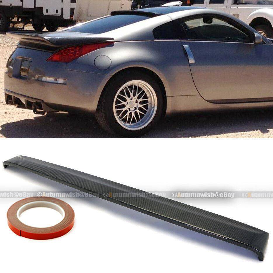 Nissan 350Z 03-08 Z33 Custom Made Real Carbon Fiber Rear Roof Wing Spoiler - Autumn Wish Auto Arts