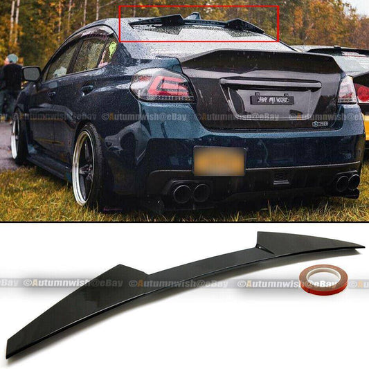 Subaru Impreza WRX 15-19 STI JDM High Kick V Glossy Black Rear Window Roof Spoiler Wing - Autumn Wish Auto Arts