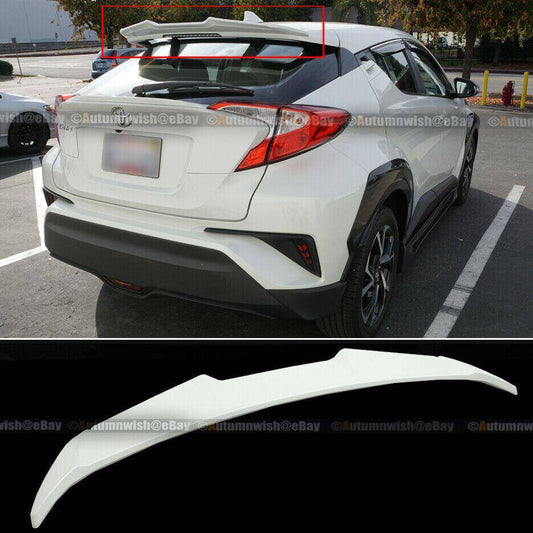 Toyota C-HR 17-19 CHR JDM H Style Painted White Rear Roof Wing Spoiler - Autumn Wish Auto Arts
