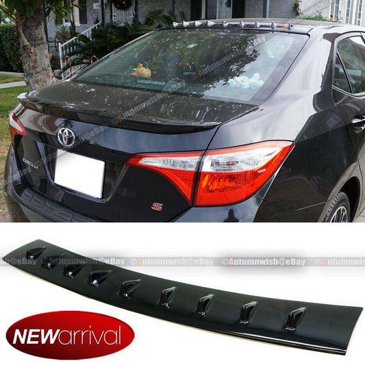 Toyota Corolla 14-16 Black Glossy Vortex Generator Shark Fin Roof Wing Spoiler - Autumn Wish Auto Arts